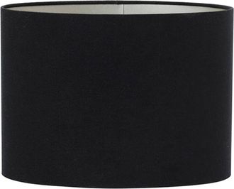 Light & Living Pantalla De L&aacute;mpara - Velours - Negro - Textil - - Light&living