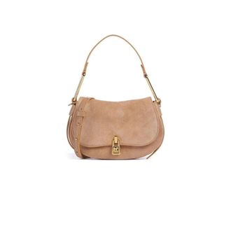 Coccinelle Shoulder Bags, female, Beige, Size: ONE SIZE Magie Suede Bim Handbag
