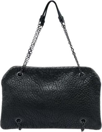 Bottega Veneta Pre-owned Vintage Schoudertas - Dames - Vintage Schoudertas - Zwart - ONE Size - Leer - Vintage