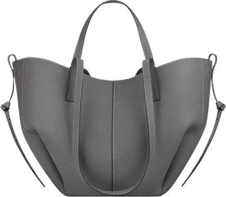 Generic Compatible For Womens Large Capacity Leather Hand-held Wing Bag, Pleated Underarm Tote, Casual And One Shoulder(A1)