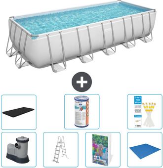 Bestway Piscina Bestway Power Steel Rectangular - 640x274x132 Cm - 8-piezas S594