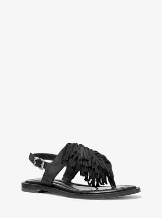 Michael Kors Indra Fringed Suede Sandal