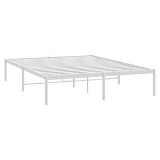 Berkfield Home Metal Bed Frame White 140x200 cm