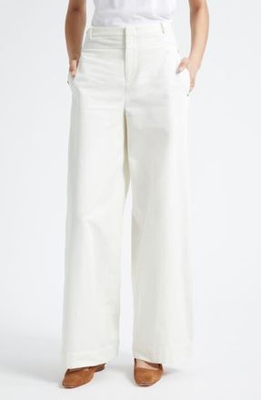 Vince Cotton Utility Wide Leg Pants in Bone at Nordstrom, Size 00