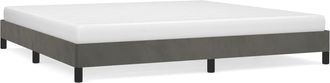 vidaXL Vidaxl - Estructura Cama Sin Colch&oacute;n Terciopelo Gris Oscuro 200x200 Cm