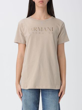 A|X Armani Exchange T-shirt in cotone con logo di strass Armani Exchange