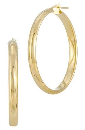 Savvy Cie Jewels Italian Hoop Earrings in Gold at Nordstrom Rack