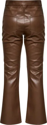 Max Mara Womens Trousers Smmsublime Mud Coated Brown Polyester