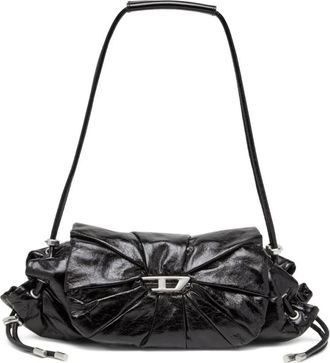 Diesel Scrunch-D Schoudertas - Dames - Schoudertassen - Zwart - ONE Size - Leer - Tassen