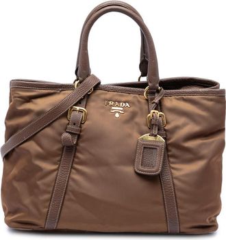 Prada Pre-owned Prada Vitello Daino Trimmed Tessuto Satchel Ladies 27G2NGBSGVHQZF9M