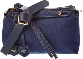 Fendi Fendi By The Way Medium Jacquard & Denim Shoulder Bag