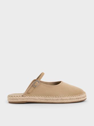 Charles & Keith Bernadine Faux Suede Espadrille Mules