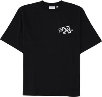 Off-white Black Graphic Printed Cotton T-Shirt