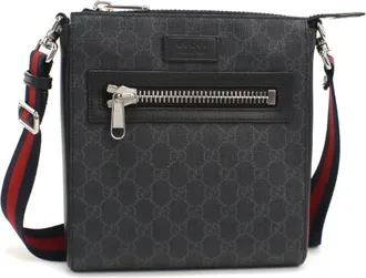 Gucci Black Pvc Messenger Bag Shoulder Bag (Pre-Owned)