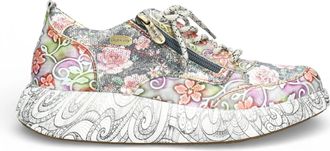 Laura Vita Nikito 62 Floral Leather Trainers Platform Sneaker Shoes