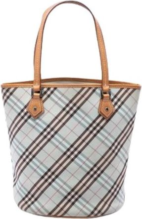 Burberry Pre-owned Tote Bag - Dames - Vintage Tas - Blauw - ONE Size - Leer - Vintage