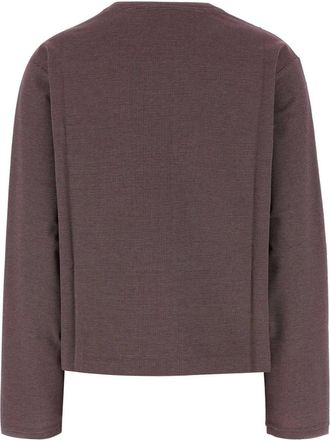 Miu Miu Womens Textured Jersey T-Shirt Brown Cotton
