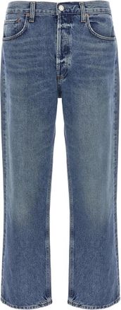 A Gold E Heren, Jeans, Blauw, Maat: W32 Katoen