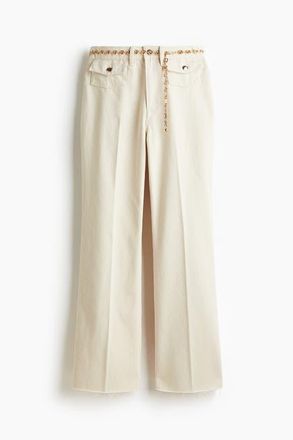 H&M Flared High Jeans in Light Beige at Nordstrom, Size 10