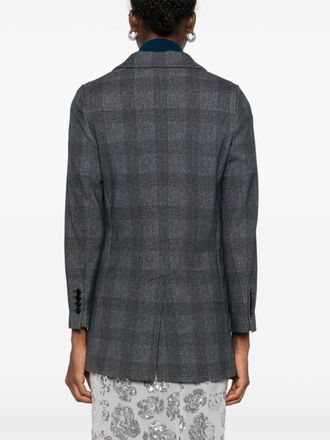 Circolo 1901 Double-Breasted Check Blazer - Charcoal