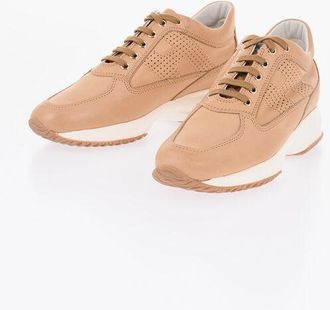 Hogan Leather Sneakers INTERACTIVE With Perforated Logo size 39