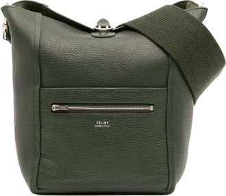 Celine Pre-owned Womens Leather Shoulder Bag - Dark Green - One Size