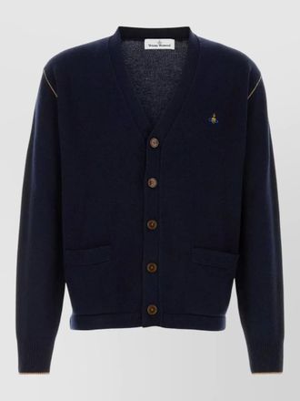 Vivienne Westwood alex wool blend cardigan contrast stitching