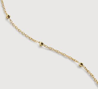Monica Vinader Gold Beaded Chain Necklace 16-18