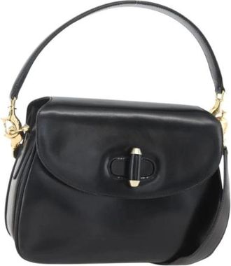 Gucci Pre-owned Handbags, female, Black, Size: ONE SIZE Pre-owned Vintage Leather Handbag