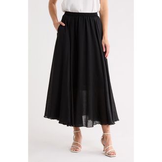Max Studio Gauze Skirt in Black at Nordstrom Rack, Size X-Small Regular
