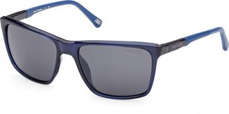 Skechers SE00181 Polarized 92D Mens Sunglasses Blue Size 57