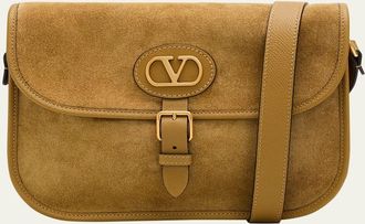 Valentino Garavani Mens Suede Crossbody Bag