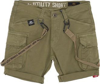 Alpha Industries Nut Shorts Olijf - Heren - Korte Broeken - Groen - W28 - Katoen - Korte Broeken