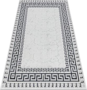 RugsX Alfombra Allure 1960 Chave Grega, Marco - Estructural, Elegante, Glamurosa Blanco / Gris Grey 180x270 Cm