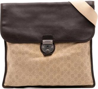 Gucci Pre-owned Cross Body Bags, female, Brown, Size: ONE SIZE Pre-owned Messenger Bag