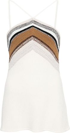 Proenza Schouler Bella halterneck top - women - Viscose/Wool/Polyamide/Polyester/Acetate - L - White