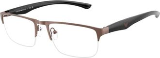 Emporio Armani Rechthoekige zonnebril - Heren - Accessoires - Bruin - Maat: 54 MM