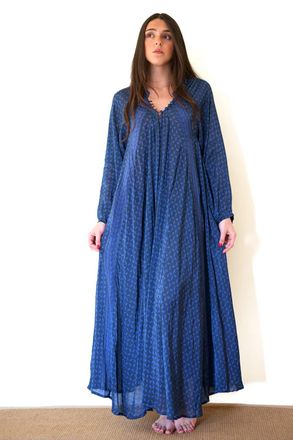 Natalie Martin Fiore Maxi Dress In Sand Dollar Ocean