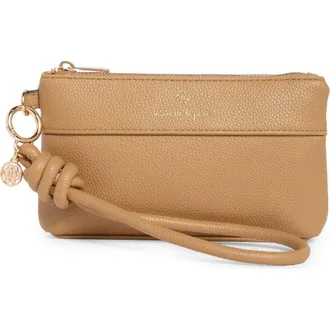 Nanette Lepore 3-Piece Wristlet Set in Brown Sugar - Brown Gingham at Nordstrom Rack