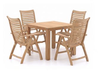Sunyard Furniture Sunyard Corby/Buxton 90cm dining tuinset 5-delig verstelbaar