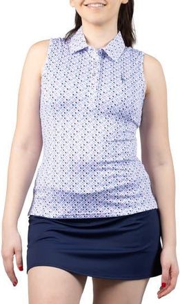 Tailorbyrd Pickleball Print Polo Tank in White at Nordstrom Rack, Size X-Large