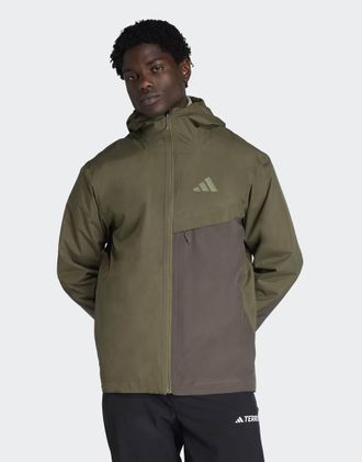 adidas Terrex multi 2 layer climaproof - Giacca impermeabile verde oliva