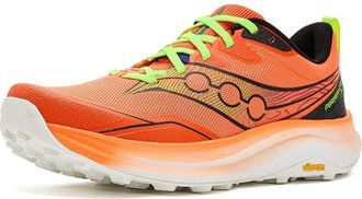 Saucony Peregrine 16 Mens Shoes Fire/Black : 10.5 D - Medium, Leather