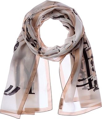 Jimmy Choo London Logo Silk Scarf