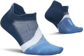 Feetures Elite Light Cushion No Show Tab Athletic Ankle Socks Sport Sock with Targeted Compression in Blue Wave at Nordstrom, Size X-Large