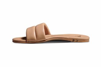 beek Womens Sugarbird Leather Slide Sandal In Beach