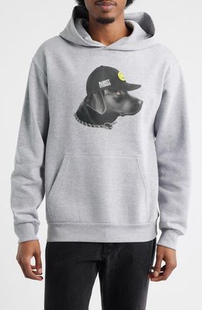 Market SMILEY Dog Got Style Cotton Blend Graphic Hoodie in Ash Grey at Nordstrom, Size Xx-Large