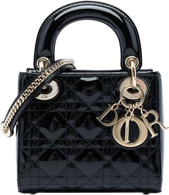 Dior Pre-owned Dior Mini Patent Cannage Lady Satchel Ladies RF55FURMOWGWHDV1