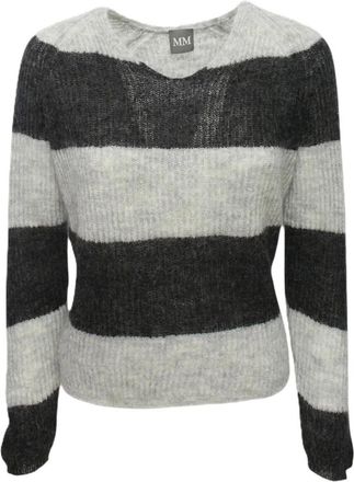 Max Mara Truien & Vesten, Dames, Grijs, S, Wol, V-hals Trui