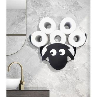 OEM Soporte Para Papel Higi&eacute;nico, Soporte De Repuesto Para Rollos De Papel Higi&eacute;nico, 7 Rollos Para Montaje En Pared, Decoraci&oacute;n De Pared (dise&ntilde;o De Oveja
